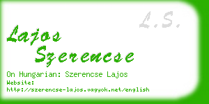 lajos szerencse business card